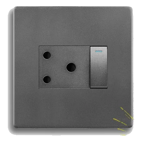 Synerji Deco SYSSO4X4SGLDMG 4X4 Single Socket, Matt Grey
