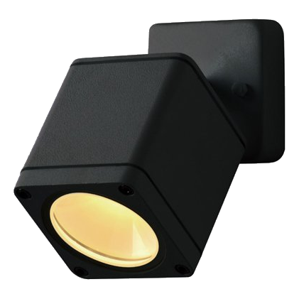 Synerji Syok03Bk Kube Black Up Or Down Facing Wall Light