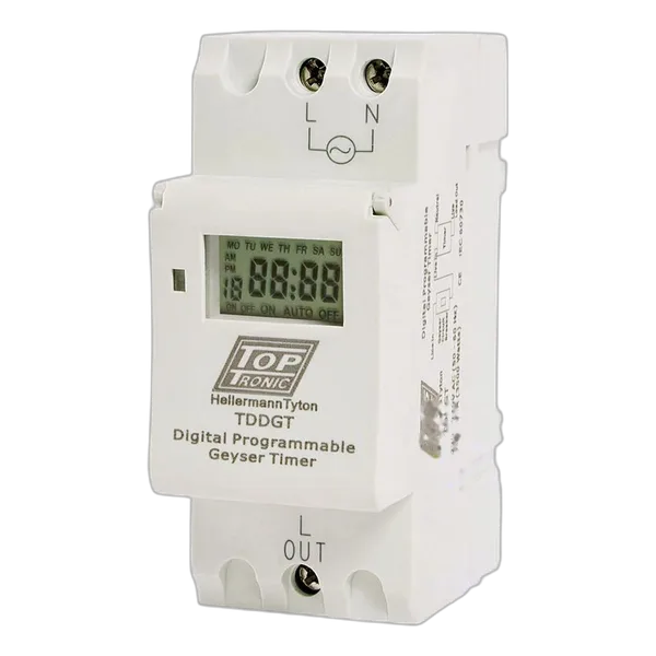 TDDGT 7 Day Digital Geyser Timer (Internal Relay)