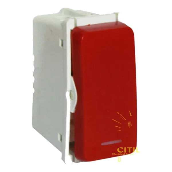 VETi – Red One-Way Switch 1 Module Wide (VG111RD)